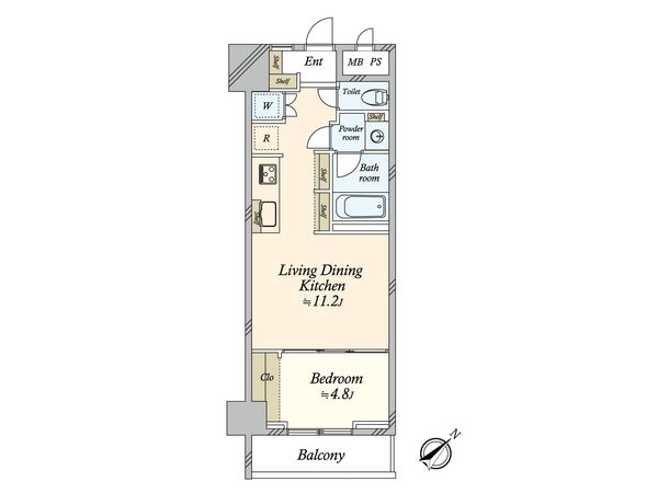 チサンマンション三軒茶屋第2 間取図(平面図)