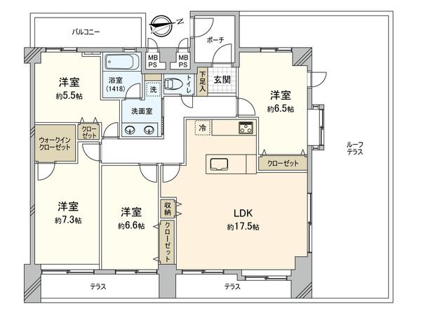センターハイツ梅ヶ丘 間取図(平面図) センターハイツ梅ヶ丘 間取図(平面図)