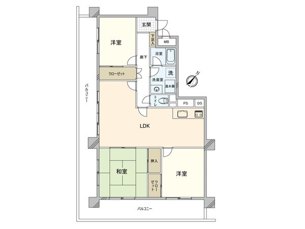 イトーピア上野毛マンション 間取図(平面図) イトーピア上野毛マンション 間取図(平面図)