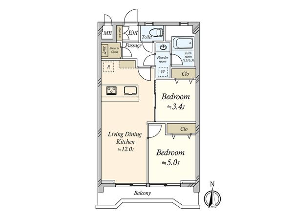 グリーンキャピタル三軒茶屋 間取図(平面図) 間取図(平面図)