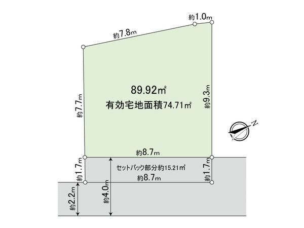 目黒区五本木2丁目土地 区画図