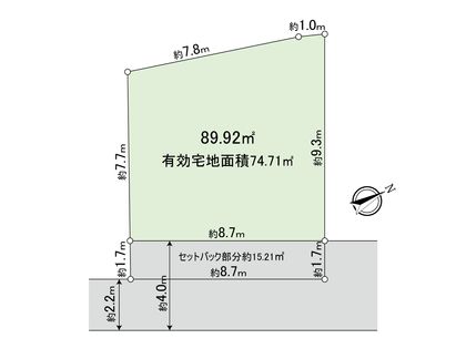 目黒区五本木2丁目土地 区画図