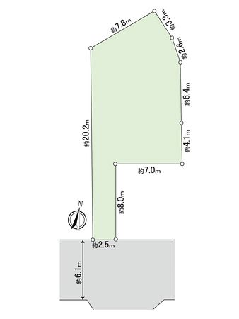 目黒区上目黒4丁目 土地 区画図 目黒区上目黒4丁目 土地 区画図