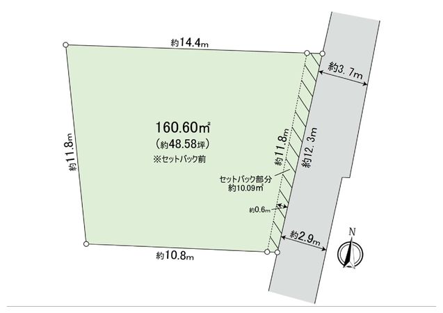 目黒区中町1丁目 土地(古家付) 区画図 目黒区中町1丁目 土地(古家付) 区画図