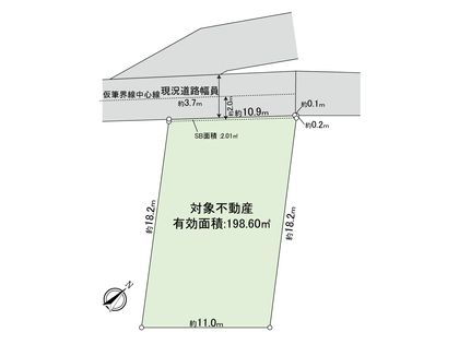 板橋区赤塚5丁目 土地 区画図