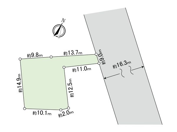 目黒区碑文谷1丁目 土地 区画図