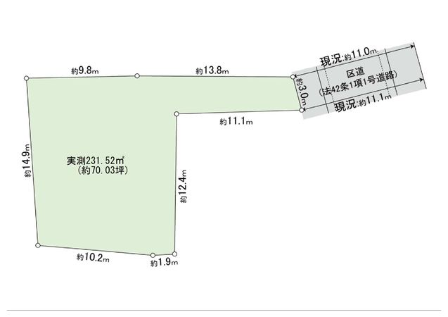 目黒区碑文谷1丁目 土地 区画図 目黒区碑文谷1丁目 土地 区画図