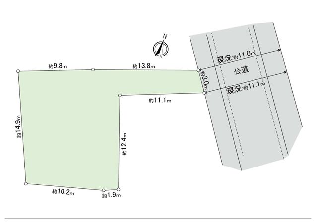 目黒区碑文谷1丁目 土地 区画図