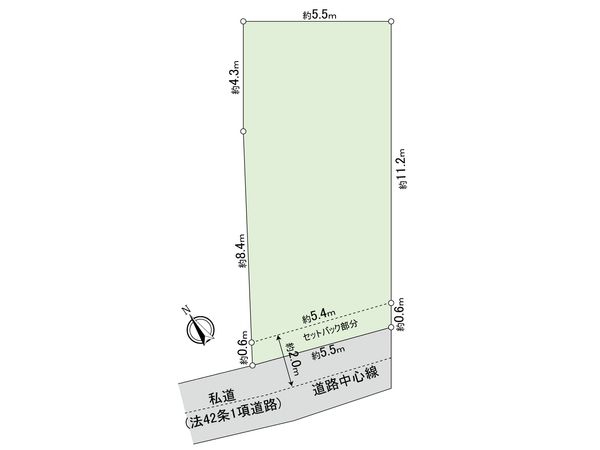 目黒区中央町2丁目(土地) 区画図