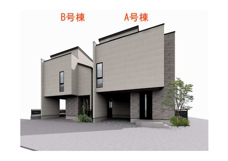 目黒区五本木1丁目 新築戸建 外観パース図