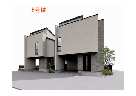 目黒区五本木1丁目 新築戸建 外観パース図