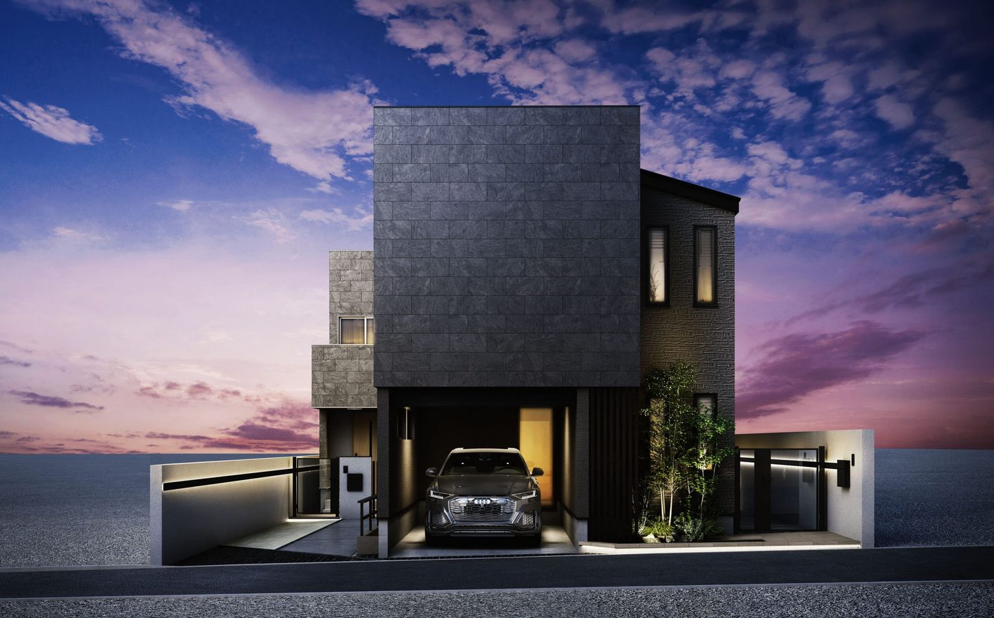 柿の木坂3丁目(新築戸建)2号棟 外観パース図 外観パース図