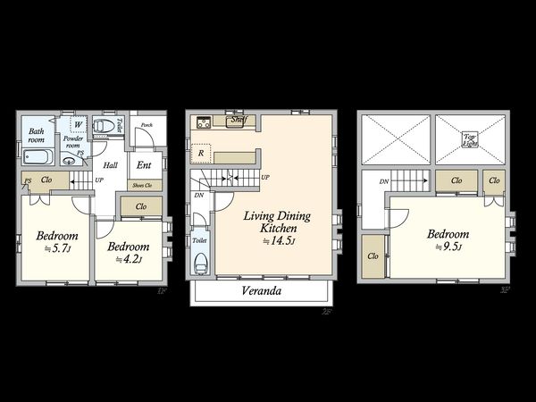 目黒区碑文谷1丁目 戸建 間取図(平面図) 目黒区碑文谷1丁目 戸建 間取図(平面図)