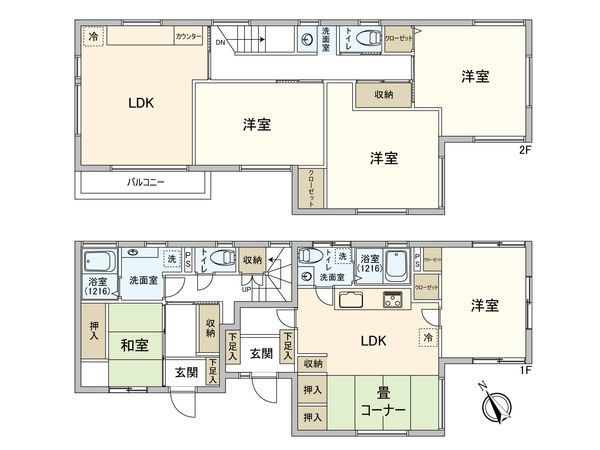 世田谷区下馬6丁目 戸建 間取図(平面図)