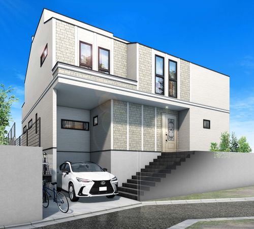 練馬区向山2丁目 新築戸建C号棟 外観パース図 練馬区向山2丁目 新築戸建C号棟 外観パース図