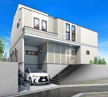 練馬区向山2丁目 新築戸建C号棟 外観パース図