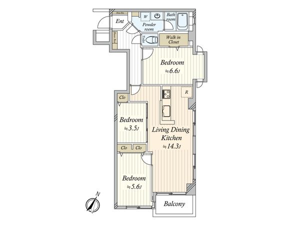セントラルシャトー 間取図(平面図)