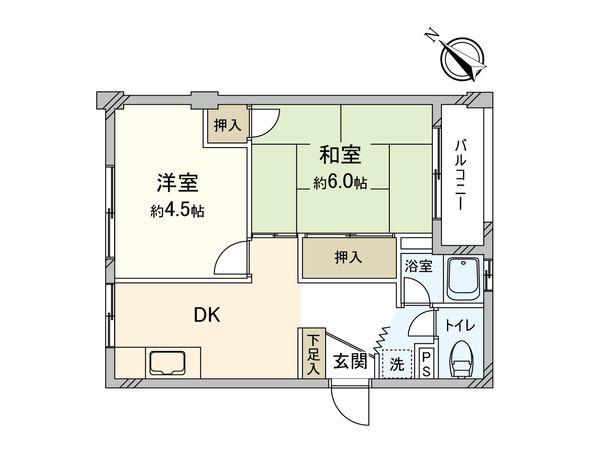祐天寺コーポラス 間取図(平面図)
