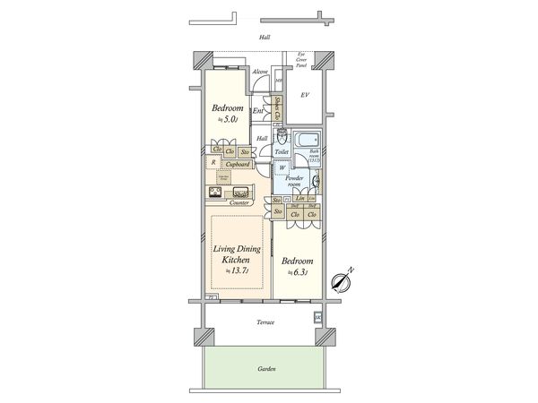 パークホームズ学芸大学リベラヴィータ 間取図(平面図)