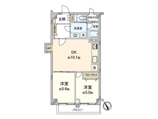フジタ野沢マンション 間取図(平面図) 間取図(平面図)