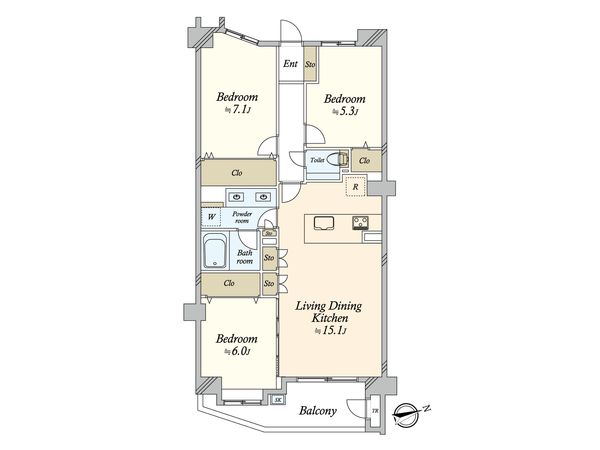 フォルスコート学芸大学 間取図(平面図) 間取図(平面図)
