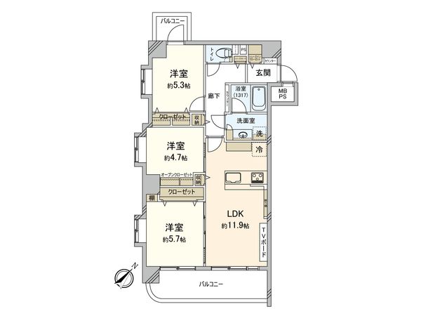 モナーク碑文谷 間取図(平面図)