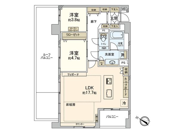 イニシアイオ目黒学芸大学 間取図(平面図) 間取図(平面図)