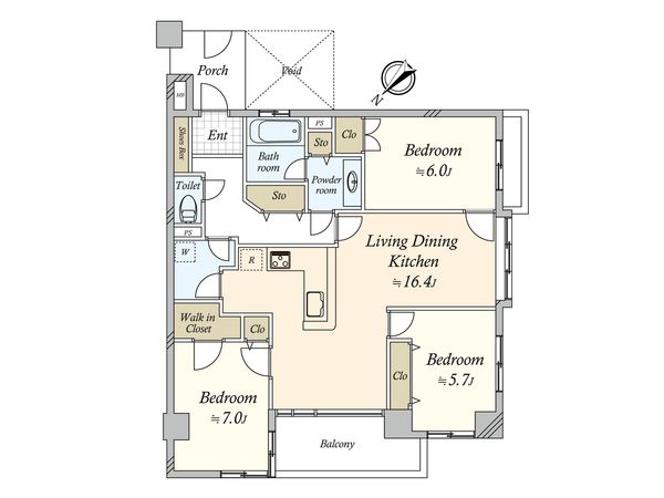 コートヤード祐天寺 間取図(平面図) コートヤード祐天寺 間取図(平面図)