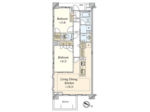 ブランズ碑文谷 間取図(平面図)