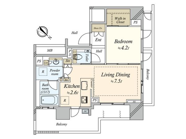 シティハウス目黒学芸大学 間取図(平面図)