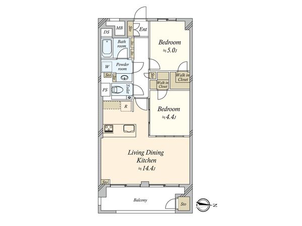 東建マンション学芸大 間取図(平面図) 間取図(平面図)