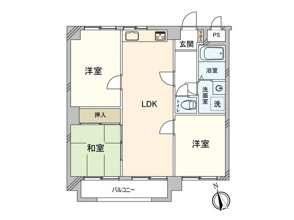 ライオンズマンション野沢 間取図(平面図) ライオンズマンション野沢 間取図(平面図)