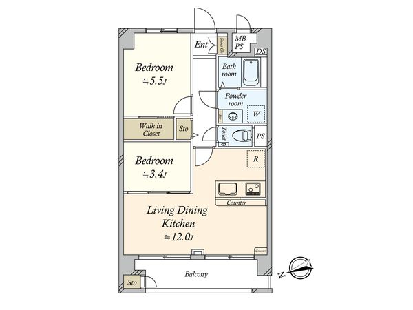 東建マンション学芸大 間取図(平面図)