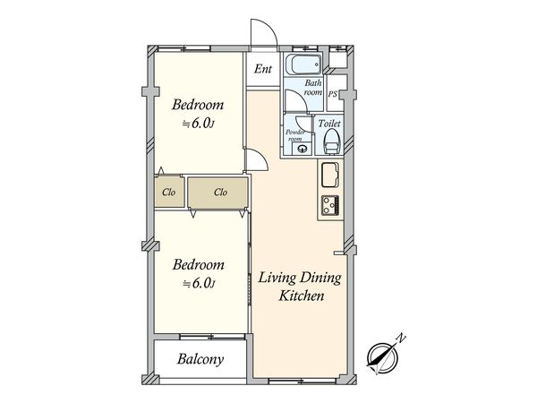 祐天寺第2コーポラス 間取図(平面図) 祐天寺第2コーポラス 間取図(平面図)