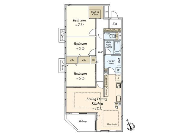 野沢パークハウス 間取図(平面図) 野沢パークハウス 間取図(平面図)