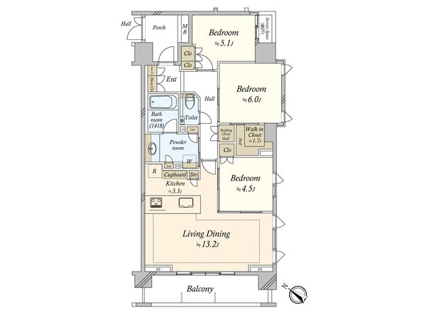 パークホームズ駒沢ザレジデンス 間取図(平面図)