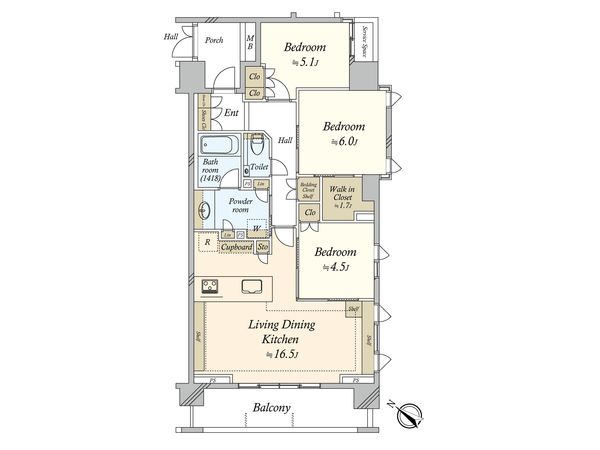 パークホームズ駒沢ザレジデンス 間取図(平面図)
