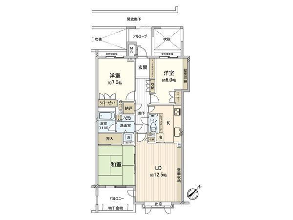 ヒルズ学芸大学 間取図(平面図)