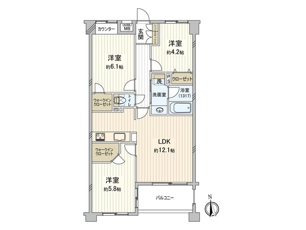 藤和シティホームズ碑文谷 間取図(平面図) 藤和シティホームズ碑文谷 間取図(平面図)