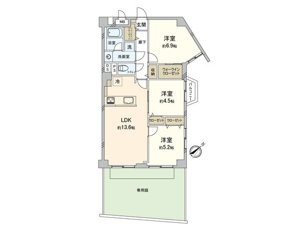 パークハイム学芸大学 間取図(平面図)