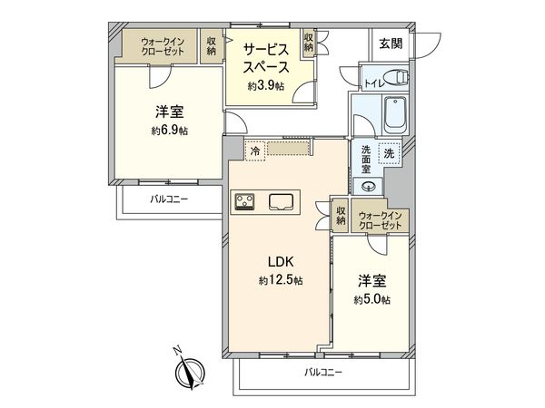 サンモア学芸大マンション 間取図(平面図)