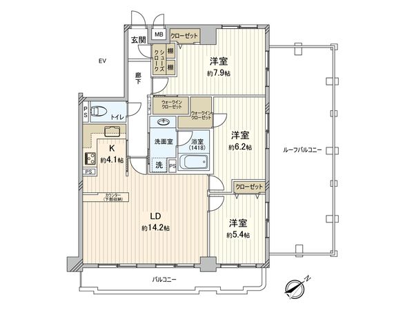 パルミナード尾山台壱番館 間取図(平面図) パルミナード尾山台壱番館 間取図(平面図)