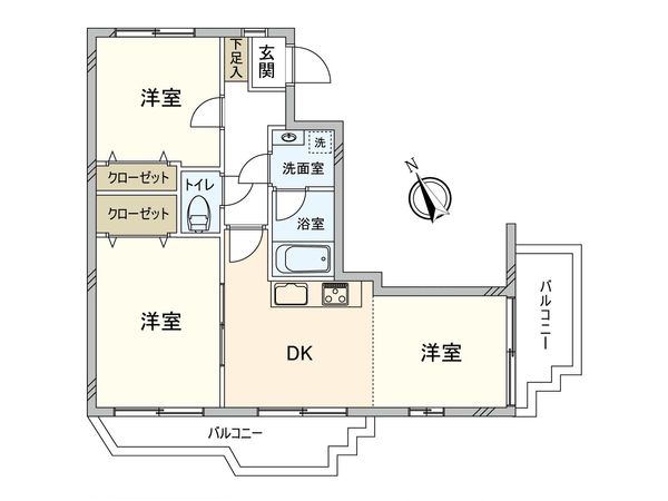 セザール尾山台 間取図(平面図) セザール尾山台 間取図(平面図)