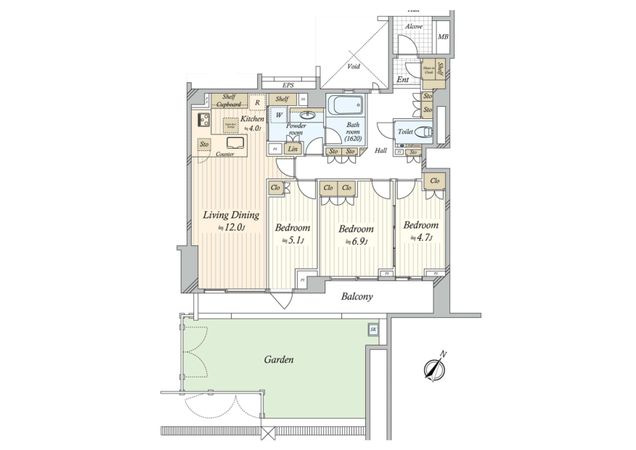 ブランズ田園調布 間取図(平面図)
