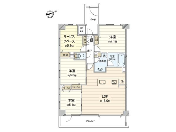 ランドステージ祐天寺 間取図(平面図) ランドステージ祐天寺 間取図(平面図)