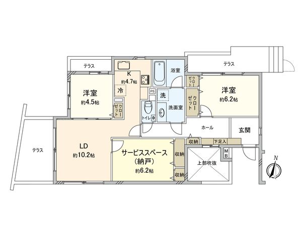 サニークレスト上目黒 弐番館 間取図(平面図) サニークレスト上目黒 弐番館 間取図(平面図)