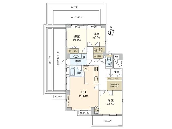 ビラハイツ学芸大学 間取図(平面図) ビラハイツ学芸大学 間取図(平面図)