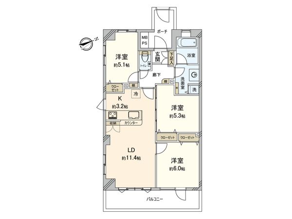ランドステージ祐天寺 間取図(平面図) 間取図(平面図)