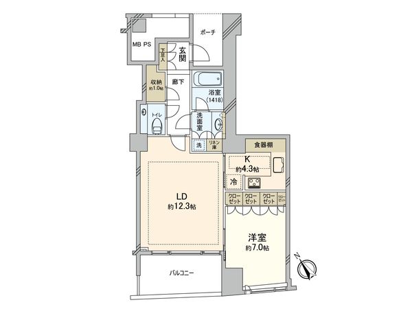 品川Vタワー タワー棟 間取図(平面図) 間取図(平面図)