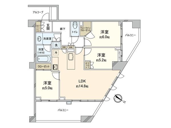 The目黒四季レジデンス 間取図(平面図) 間取図(平面図)
